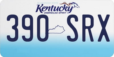 KY license plate 390SRX