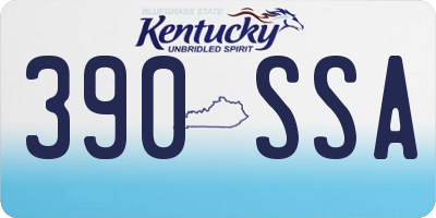 KY license plate 390SSA