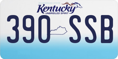 KY license plate 390SSB