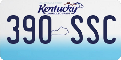 KY license plate 390SSC