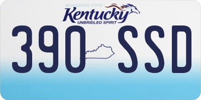 KY license plate 390SSD