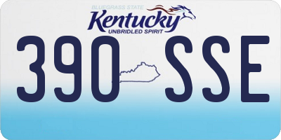 KY license plate 390SSE