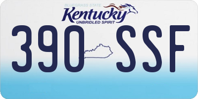 KY license plate 390SSF