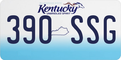 KY license plate 390SSG