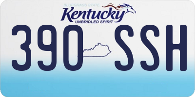 KY license plate 390SSH