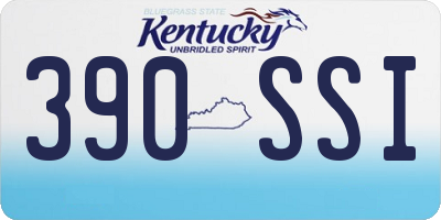KY license plate 390SSI