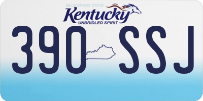 KY license plate 390SSJ