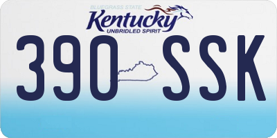 KY license plate 390SSK