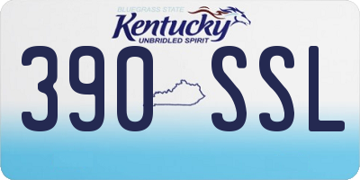 KY license plate 390SSL