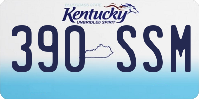 KY license plate 390SSM