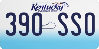 KY license plate 390SSO