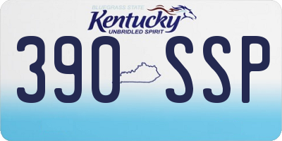 KY license plate 390SSP