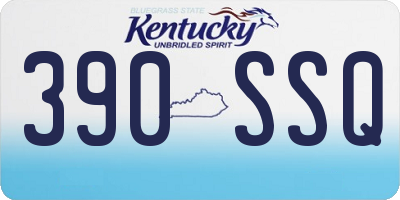 KY license plate 390SSQ