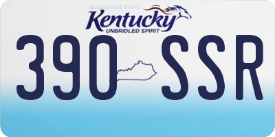 KY license plate 390SSR
