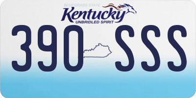 KY license plate 390SSS