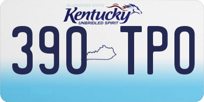 KY license plate 390TPO