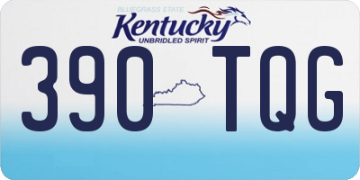 KY license plate 390TQG