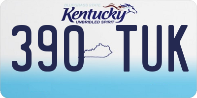 KY license plate 390TUK