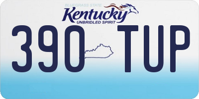 KY license plate 390TUP