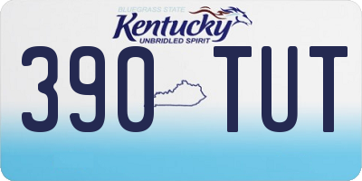KY license plate 390TUT