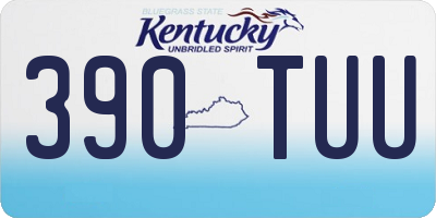 KY license plate 390TUU
