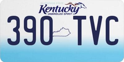 KY license plate 390TVC