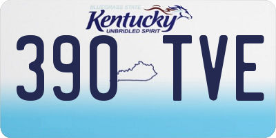 KY license plate 390TVE