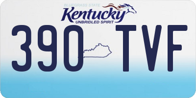 KY license plate 390TVF