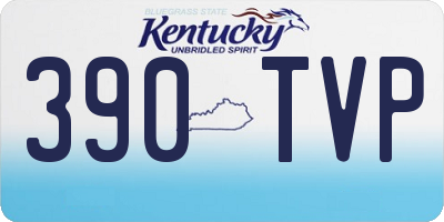 KY license plate 390TVP