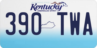 KY license plate 390TWA