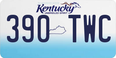KY license plate 390TWC