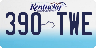 KY license plate 390TWE