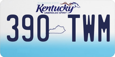 KY license plate 390TWM