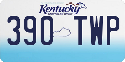 KY license plate 390TWP