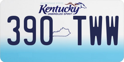 KY license plate 390TWW