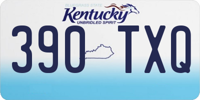 KY license plate 390TXQ