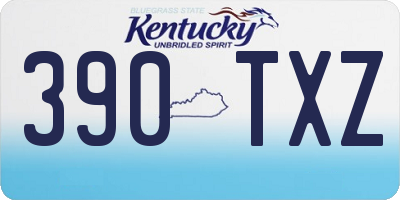 KY license plate 390TXZ