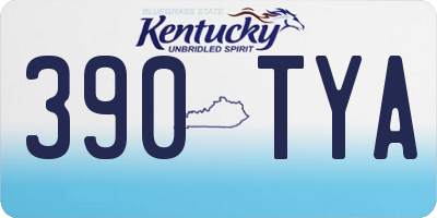 KY license plate 390TYA