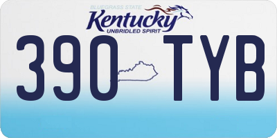 KY license plate 390TYB