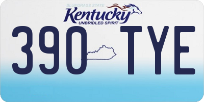 KY license plate 390TYE