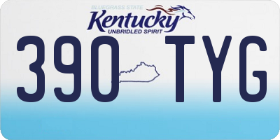 KY license plate 390TYG