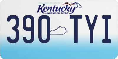 KY license plate 390TYI