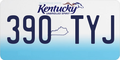 KY license plate 390TYJ