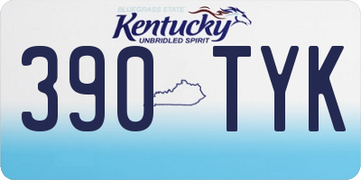 KY license plate 390TYK