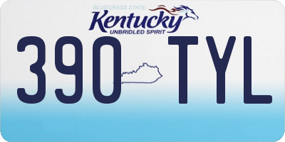 KY license plate 390TYL