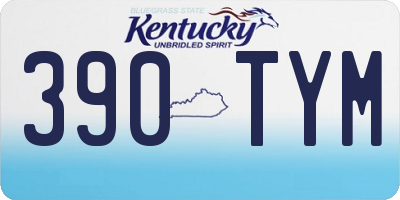 KY license plate 390TYM