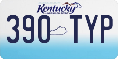 KY license plate 390TYP