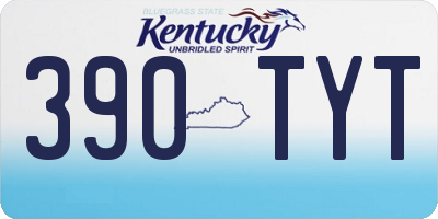 KY license plate 390TYT