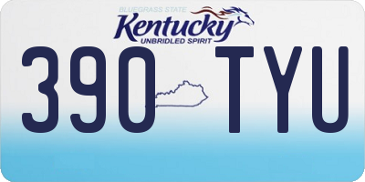 KY license plate 390TYU
