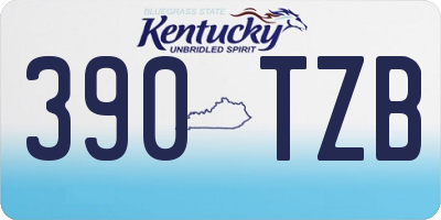 KY license plate 390TZB